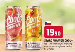 Terno Staropramen cool+ 0,5l nealkoholický míchaný nápoj z piva vybrané druhy nabídka