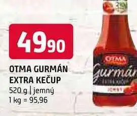 Terno Otma extra Kečup Gurmán 520g, vybrané druhy nabídka