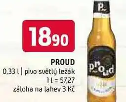 Terno Proud 0,33l pivo světlý ležák nabídka