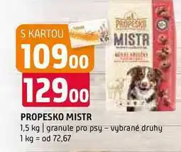 Terno Propesko mistr 1,5 kg granule pro psy vybrané druhy nabídka