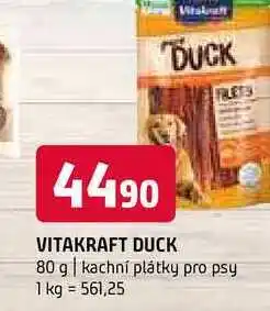 Terno Vitakraft duck 80 g kachní plátky pro psy nabídka