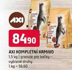 Terno AXI kompletní krmivo 1,5 kg granule pro kočky vybrané druhy nabídka