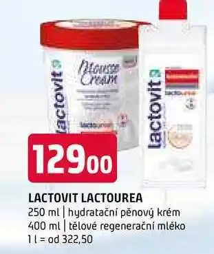 Terno Lactovit lactourea 250 ml hydratační pěnový krém 400 ml tělové regenerační mléko nabídka