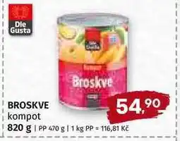 Terno Broskve kompot 820 g nabídka