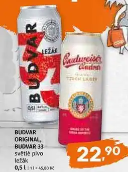 Terno Budweiser Budvar B Classic světlé výčepní pivo 0,5l nabídka