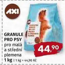 Terno AXI granule pro psy pro malá a střední plemena 1 kg nabídka