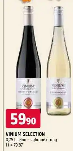 Terno Vinium selection 0,75l víno vybrané druhy nabídka