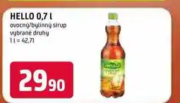 Terno Hello 0,7l ovocný bylinný sirup vybrané druhy nabídka