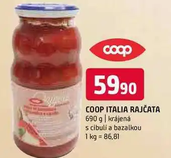 Terno Coop italia rajčata 690 g krájená s cibulí a bazalkou nabídka