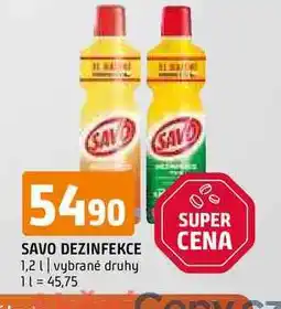 Terno Savo Dezinfekce vybrané druhy 1,2l nabídka