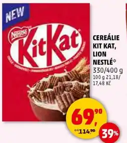 Penny Market Cereálie kit kat, lion nestle nabídka