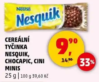 Penny Market Cereální tyčinka nesquik, chocapic, cini minis nabídka