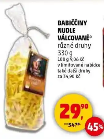 Penny Market Babiččiny nudle válcované nabídka