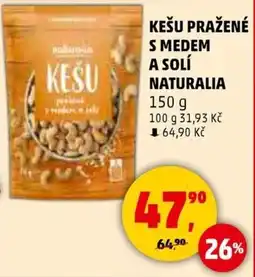 Penny Market Kešu pražené s medem a solí naturalia nabídka