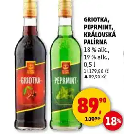 Penny Market Griotka, peprmint, královská palírna nabídka