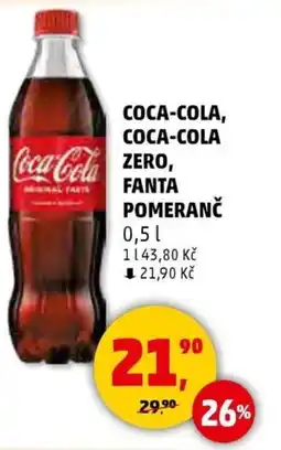 Penny Market Coca-cola, coca-cola zero, fanta pomeranč nabídka