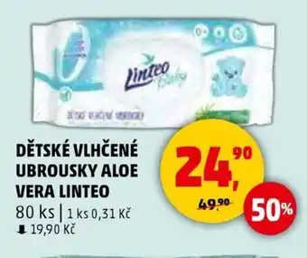 Penny Market Dětské vlhčené ubrousky aloe vera linteo nabídka