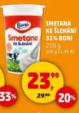 Penny Market Smetana ke šlehání 31% boni nabídka