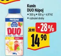 Albert Kunín DUO Nápoj nabídka