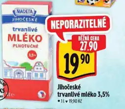 Albert Jihočeské trvanlivé mléko 3,5% nabídka