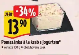 Albert Pomazánka à la krab s jogurtem nabídka