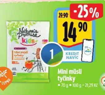 Albert Mini müsli tyčinky nabídka