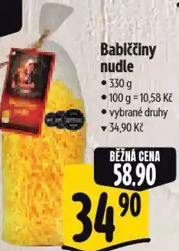 Albert Babiččiny nudle nabídka