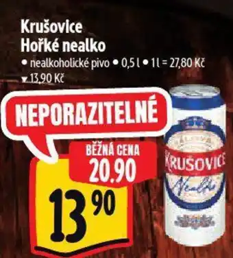 Albert Krušovice Hořké nealko nabídka