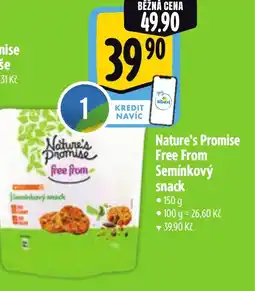 Albert Nature's Promise Free From Semínkový snack nabídka