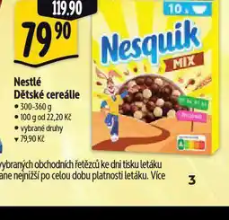 Albert Nestlé dětské cereálie nabídka