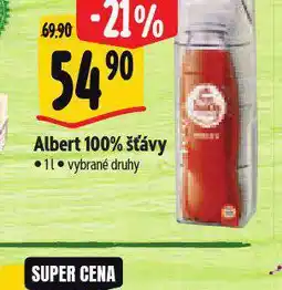 Albert 100% šťávy nabídka