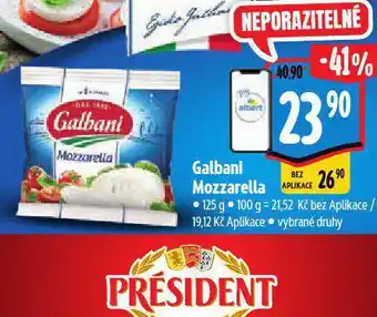 Albert Galbani mozzarella nabídka