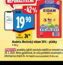 Albert Madeta jihočeský eidam 30% nabídka