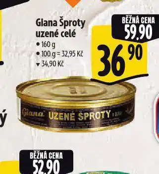 Albert Giana šproty uzené celé nabídka