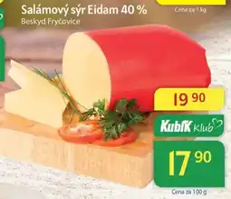 Kubík potraviny Salámový sýr Eidam 40% nabídka