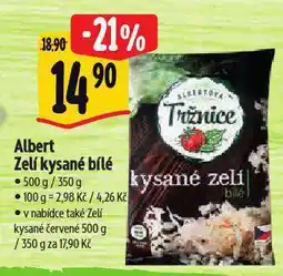 Albert Zelí kysané bílé nabídka