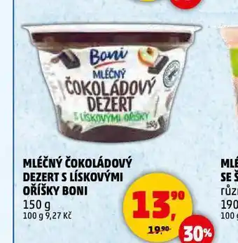 Penny Market Mléčný čokoládový dezert s lískovými oříšky nabídka