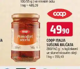 Terno Coop italia sušená rajčata nabídka