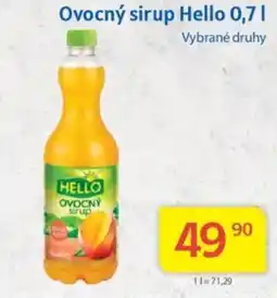 Kubík potraviny HELLO Ovocný sirup nabídka