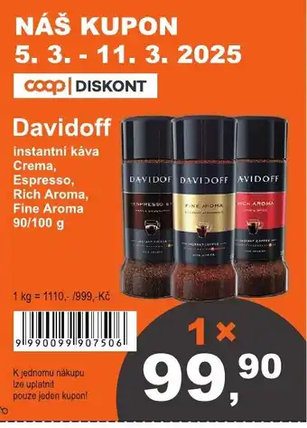 COOP DISKONT DAVIDOFF nabídka