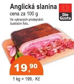 COOP DISKONT Anglická slanina nabídka