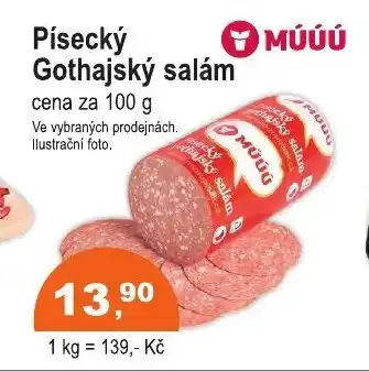 COOP DISKONT Písecký Gothajský salám nabídka