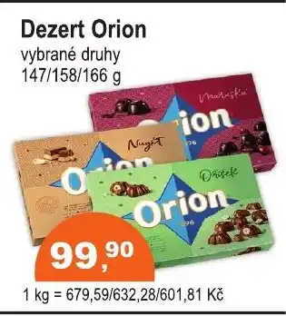 COOP DISKONT ORION Dezert nabídka