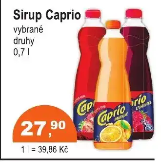 COOP DISKONT Sirup Caprio nabídka