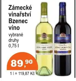 COOP DISKONT Zámecké vinařství Bzenec víno nabídka