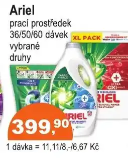 COOP DISKONT ARIEL prací prostředek nabídka