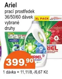 COOP DISKONT ARIEL prací prostředek nabídka