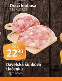 Coop Davelská šunková tlačenka nabídka