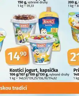 Coop Kostíci jogurt, kapsička nabídka