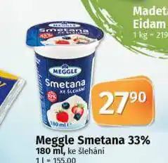 Coop Meggle smetana 33% nabídka